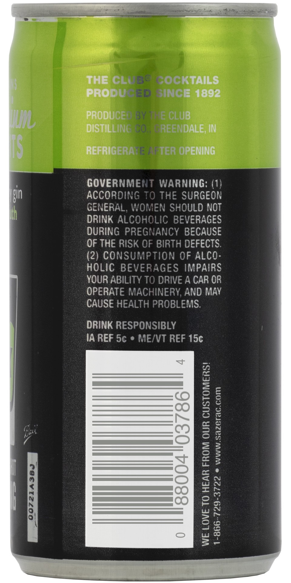 slide 2 of 2, The Club Gin Martini 200ml Can 42 Proof, 200 ml