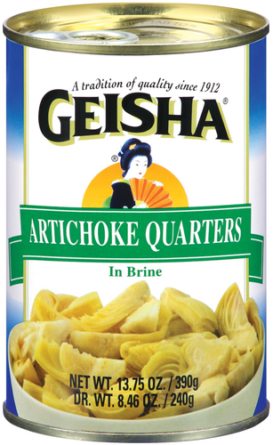 slide 1 of 1, Geisha Artichoke Quarters, 13.75 oz