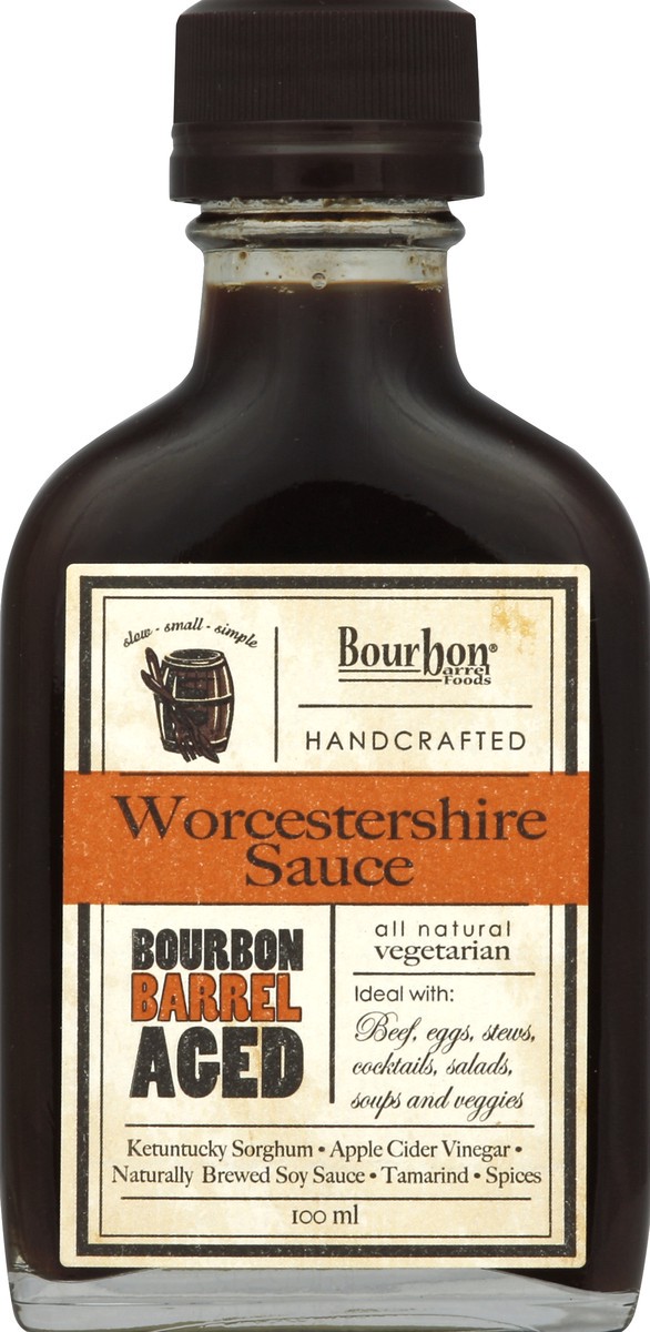 slide 1 of 2, Bourbon Barrel Foods Worcestershire Sauce - 100 ml, 100 ml