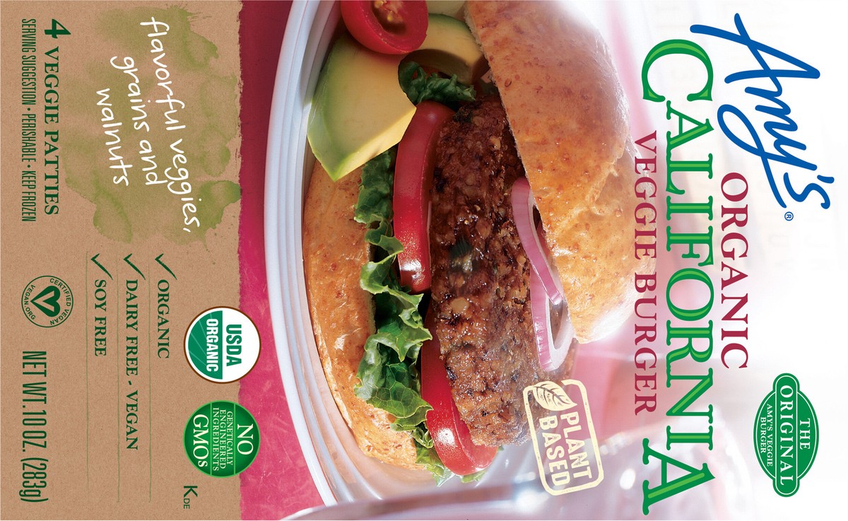 slide 3 of 3, Amy's Kitchen Organic California Veggie Burger, 10 oz