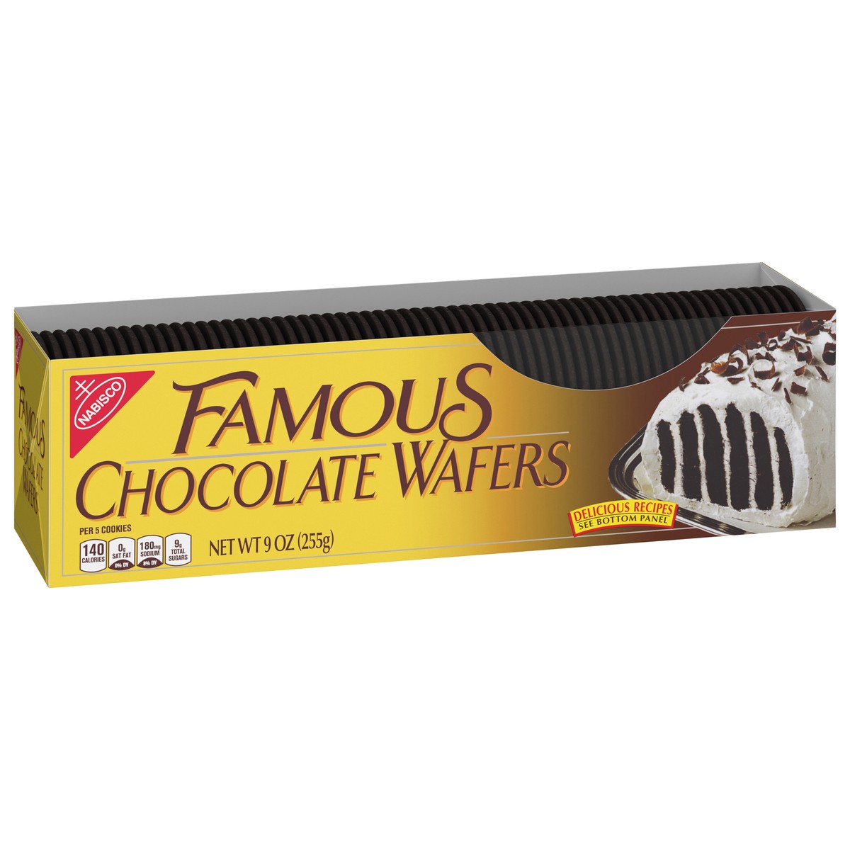 slide 2 of 9, Nabisco Famous Chocolate Wafers, 9 oz, 0.56 lb