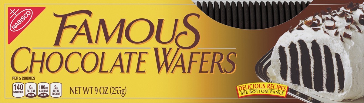 slide 6 of 9, Nabisco Famous Chocolate Wafers, 9 oz, 0.56 lb