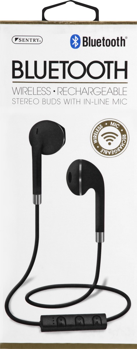 slide 8 of 8, Sentry Curve Earbuds Black, 1 ct