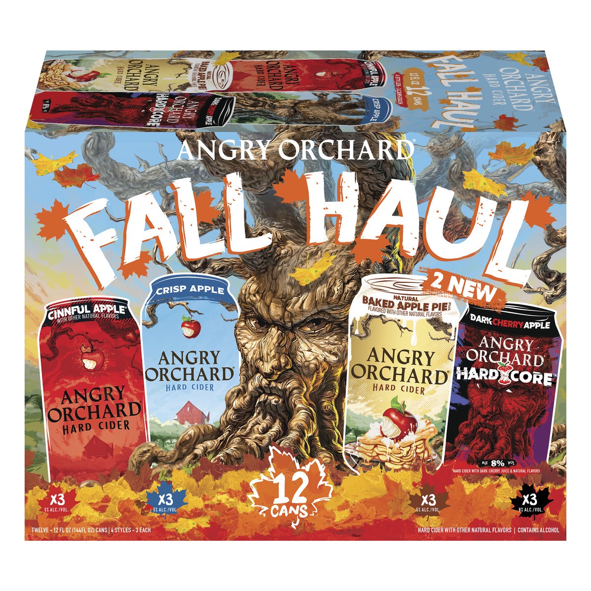 slide 1 of 8, Angry Orchard Hard Cider Variety Pack Cans, 144 fl oz