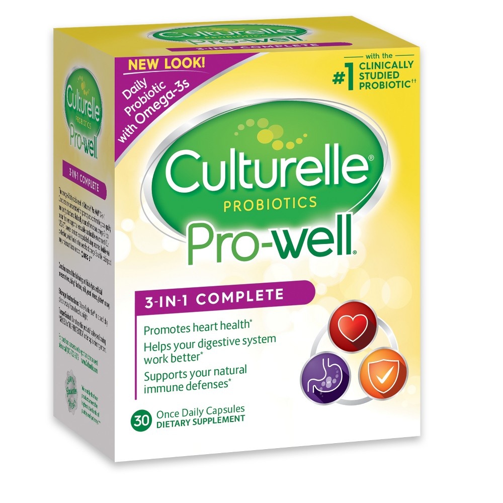 slide 2 of 11, Culturelle Prowell 3in1 Probiotic Complete Formula Dietary Supplement Capsules, 30 ct