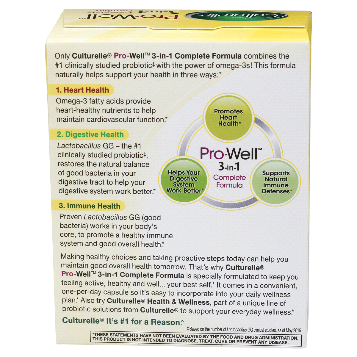 slide 7 of 11, Culturelle Prowell 3in1 Probiotic Complete Formula Dietary Supplement Capsules, 30 ct