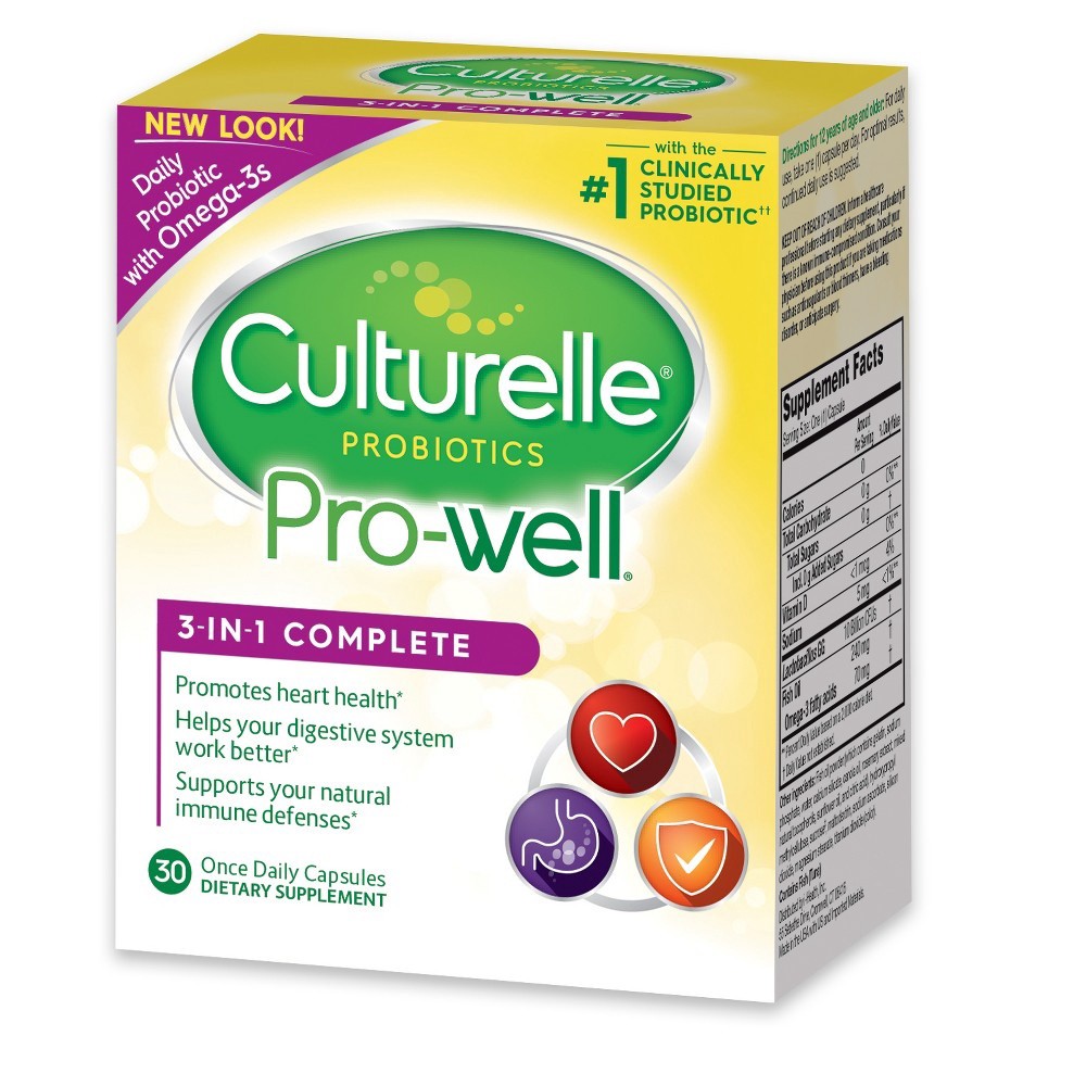 slide 9 of 11, Culturelle Prowell 3in1 Probiotic Complete Formula Dietary Supplement Capsules, 30 ct