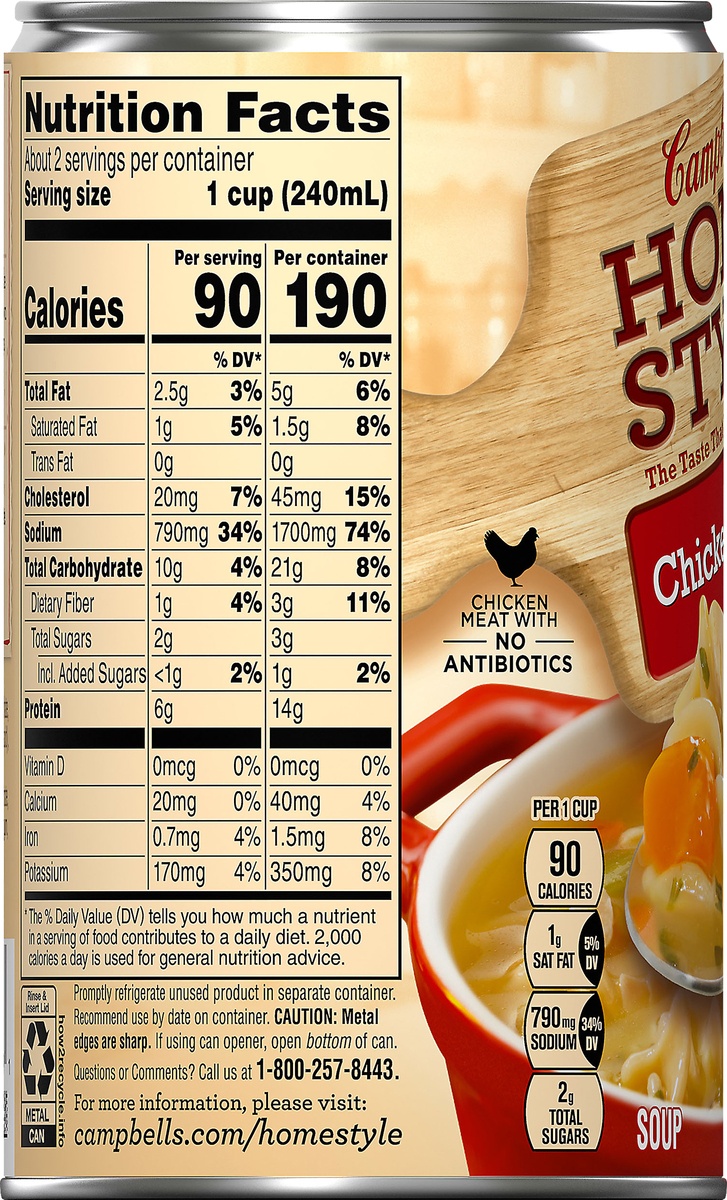 Campbell's Homestyle Chicken With Egg Noodles Soup 18.6 oz Shipt