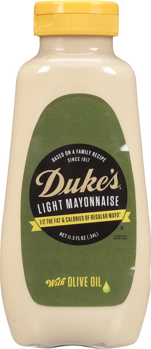 slide 9 of 13, Duke's Light Mayonnaise with Olive Oil 11.5 fl oz, 11.5 fl oz