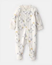 Carter's Baby Duck 2-Way Zip 100% Cotton Sleep & Play Pajama - Cream - 9M