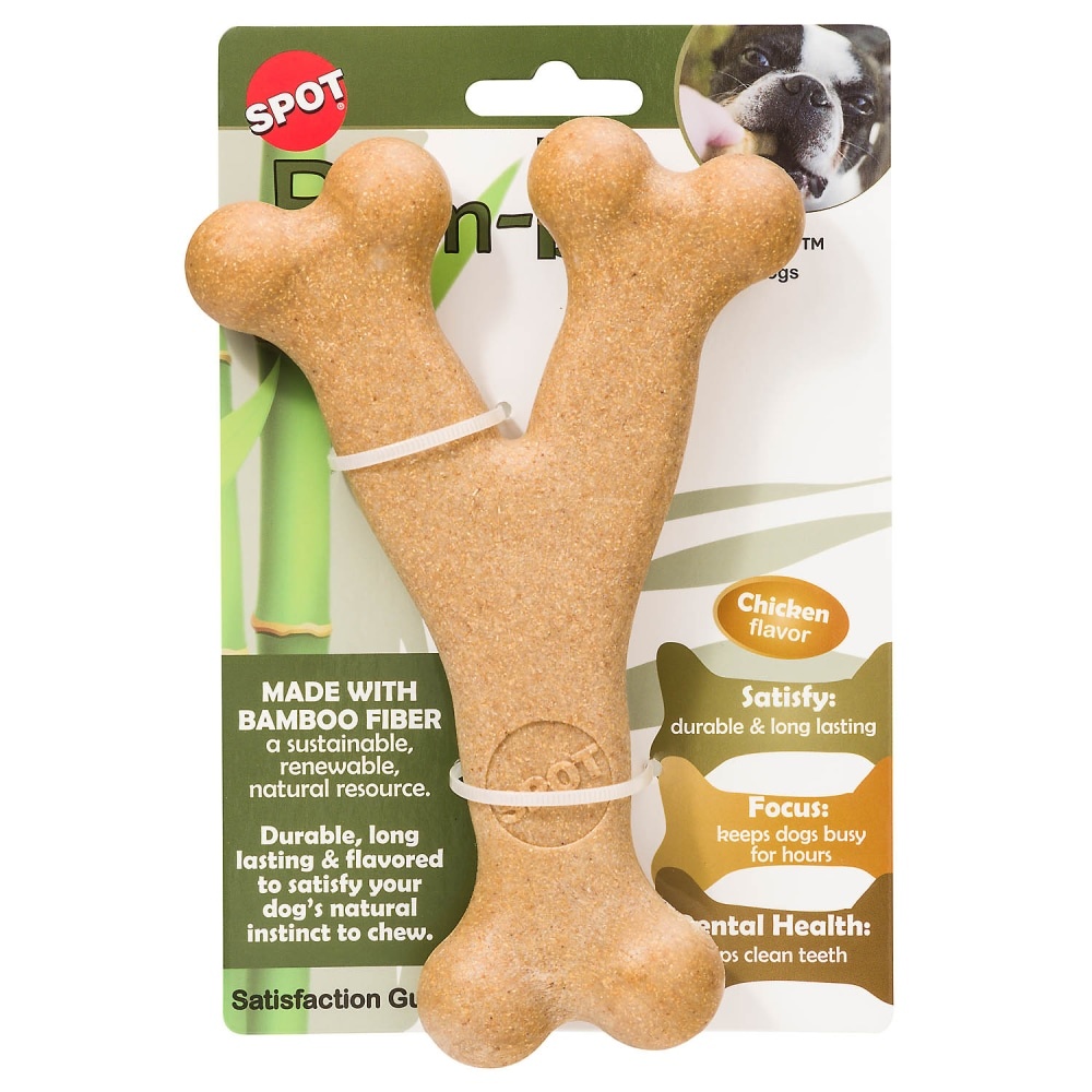 slide 1 of 1, Ethical Pets 7" Bambone Chicken Wish Bone, 7 in