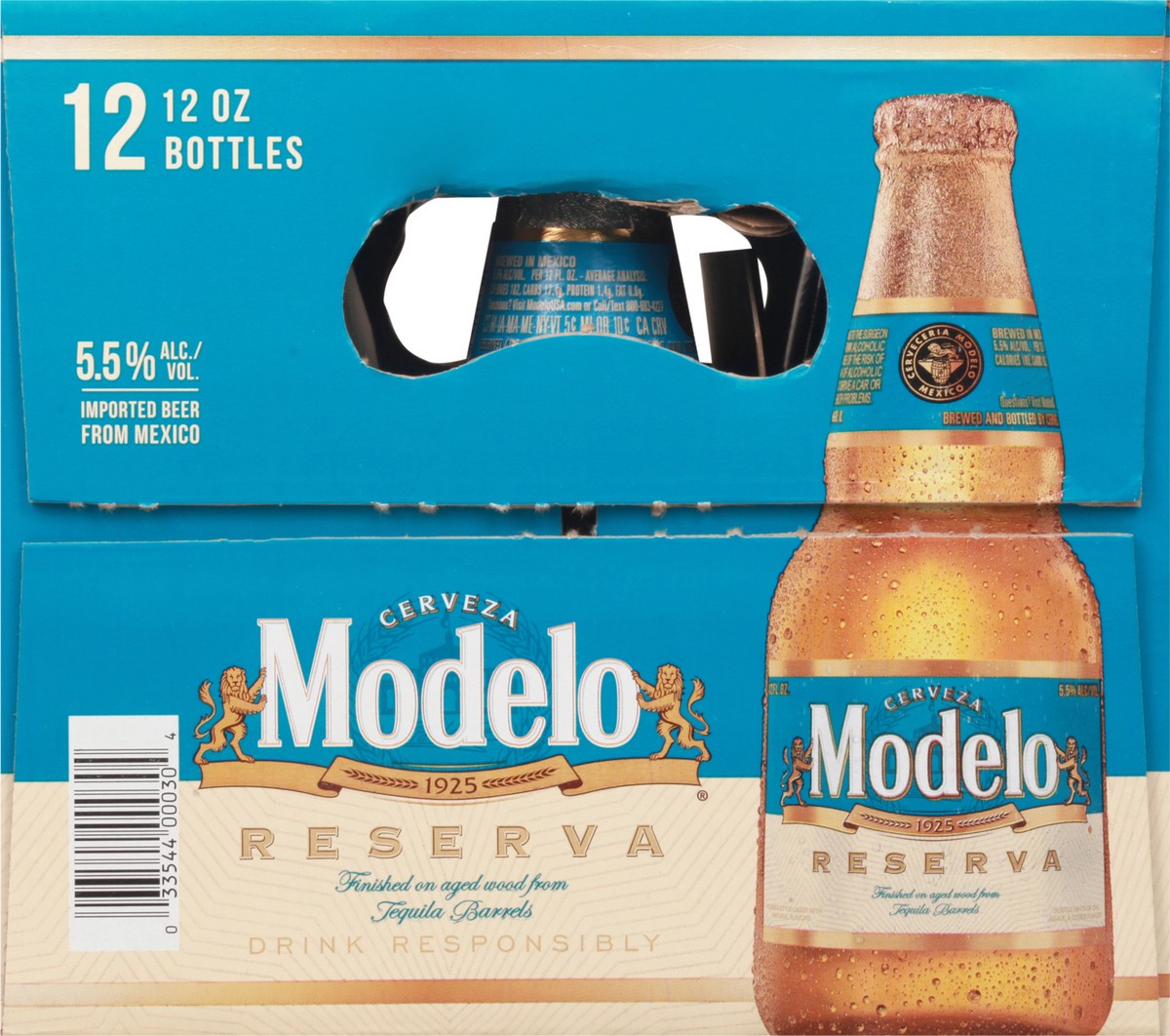 slide 7 of 9, Modelo Reserva Tequila Barrel Lager Mexican Beer, 12 pk 12 fl oz Bottles, 5.5% ABV, 144 fl oz