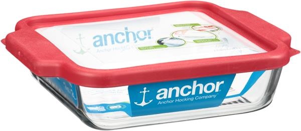 slide 1 of 1, Anchor Truefit Glass Bakeware, 2 qt