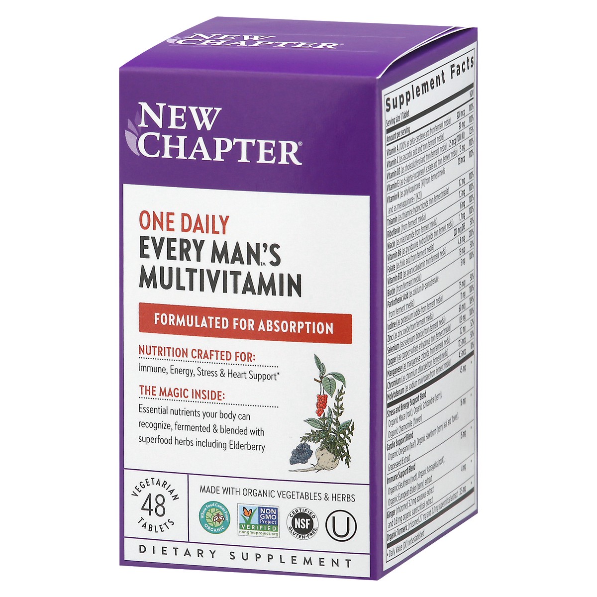 slide 5 of 9, New Chapter Every Man's One Daily Multivitamin, 48 ct