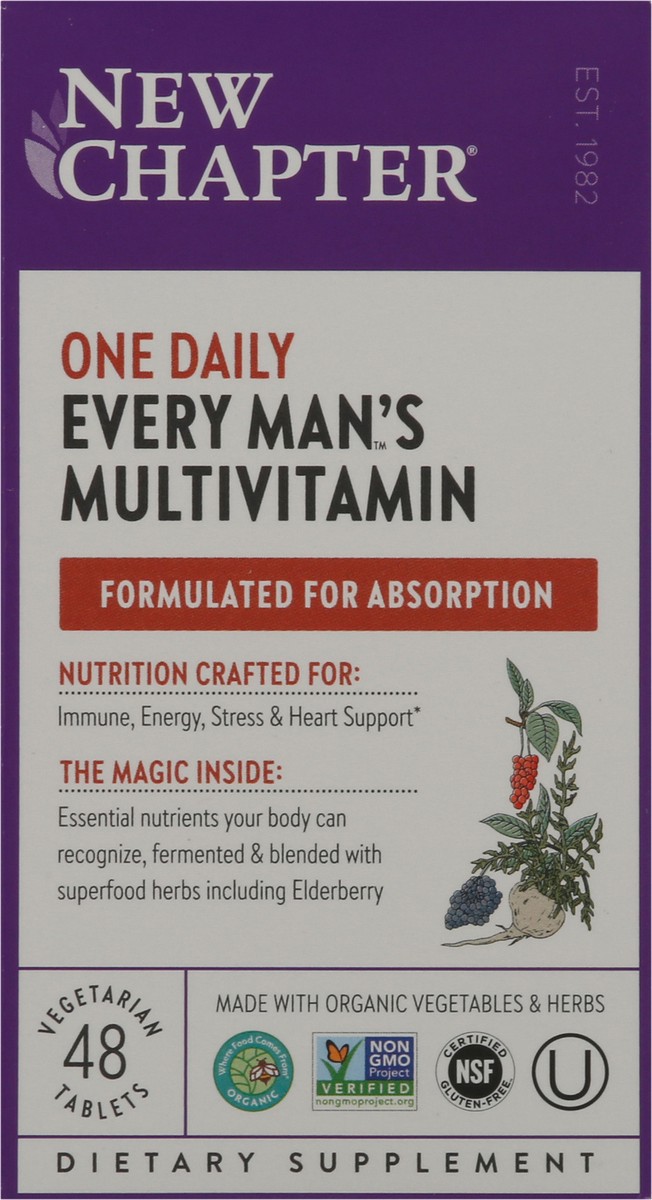 slide 8 of 9, New Chapter Every Man's One Daily Multivitamin, 48 ct