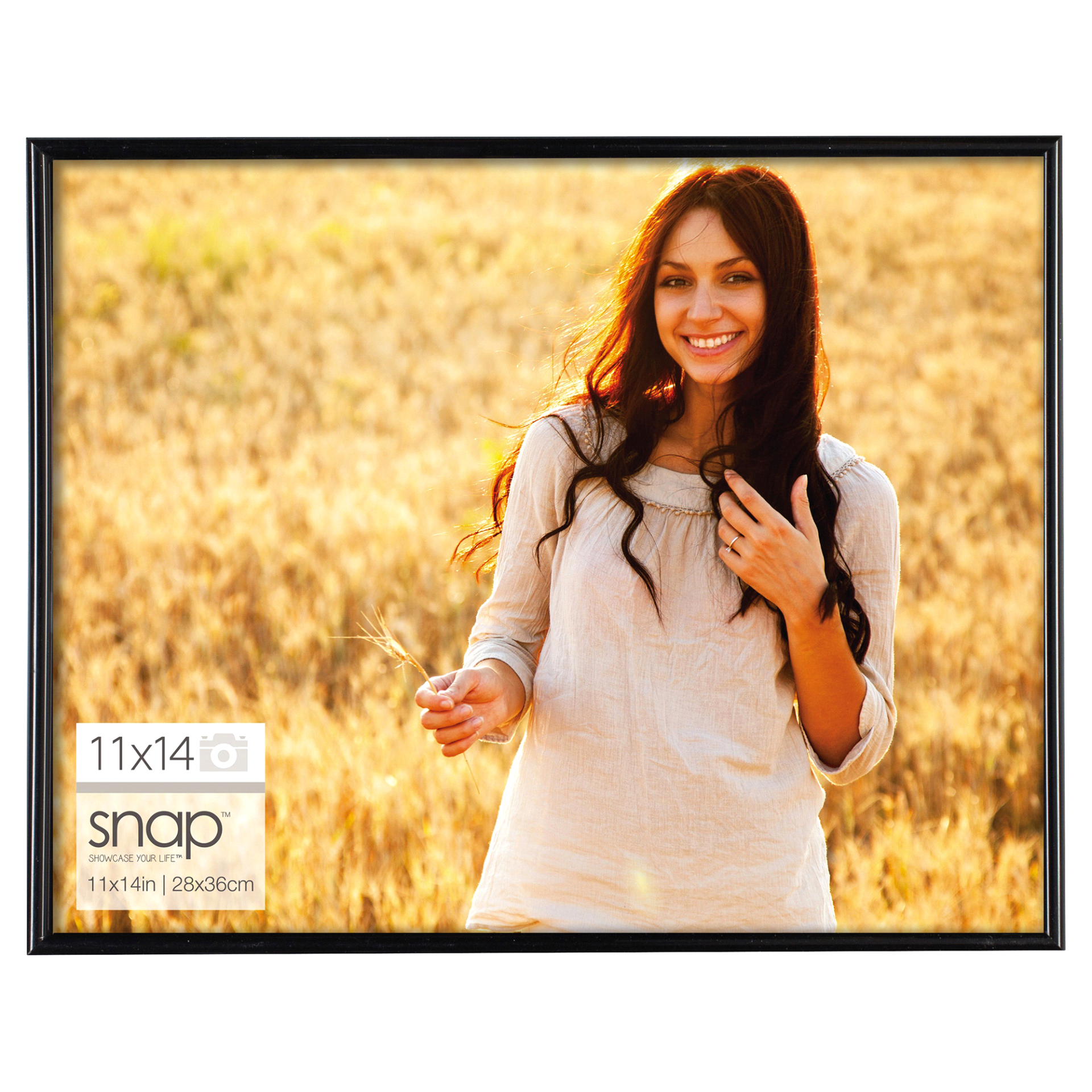 slide 1 of 1, Pinnacle Snap 11 X 14 Back-Loading Picture Frame - Black, 1 ct