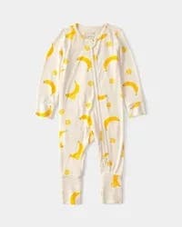 Carters Baby Banana PurelySoft Sleep & Play Pajama - Yellow/Cream Cream 3M