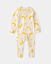 Carters Baby Banana PurelySoft Sleep & Play Pajama - Yellow/Cream Cream 3M