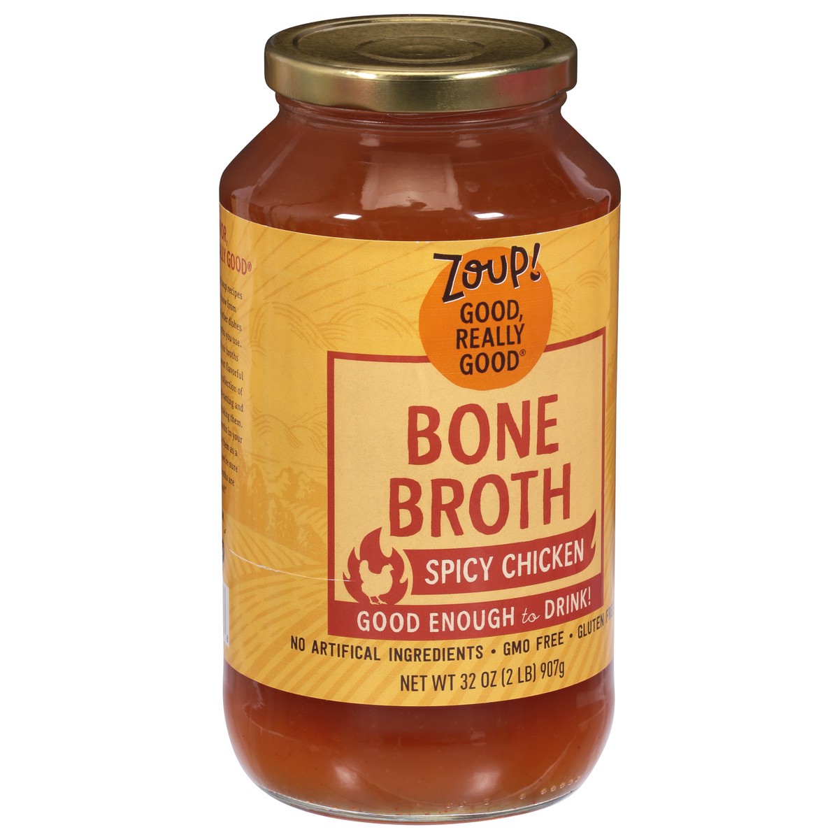 slide 3 of 9, Zoup Good Broth Bone Spicy Chicken, 32 oz