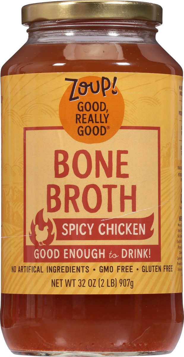 slide 4 of 9, Zoup Good Broth Bone Spicy Chicken, 32 oz