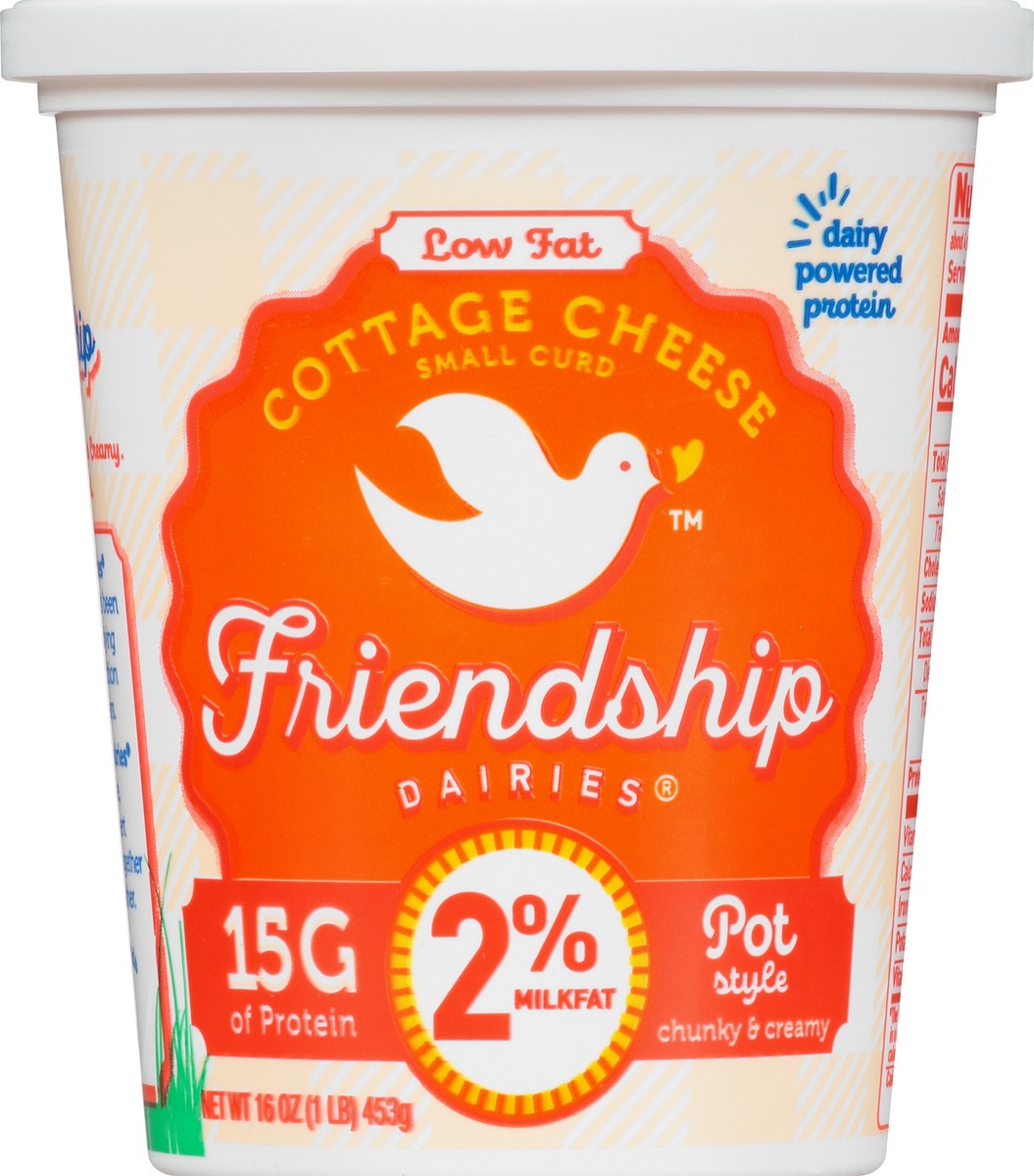 slide 2 of 13, Friendship Dairies Low Fat 2% Pot Style Small Curd Cottage Cheese 16 oz, 16 oz