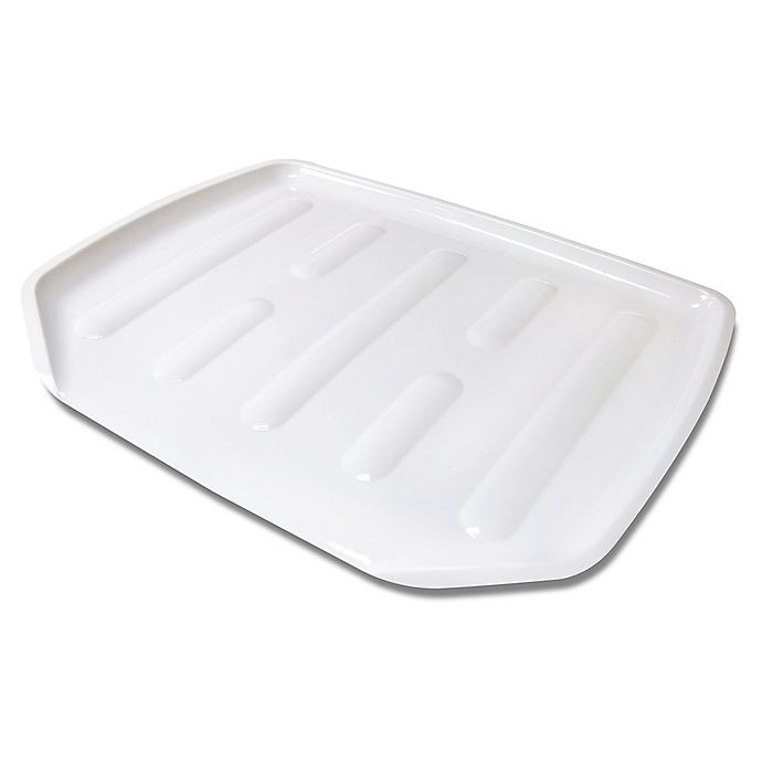 slide 3 of 4, SALT Large Drain Board Tray - White, 1 ct