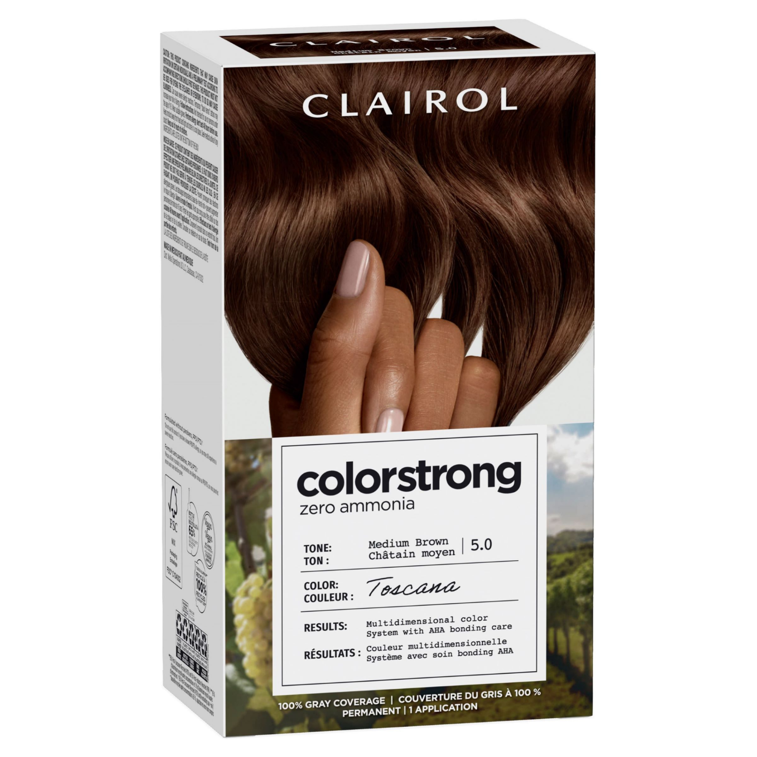 slide 6 of 8, Clairol Colostrong Med Brown 5.0, 1 ct