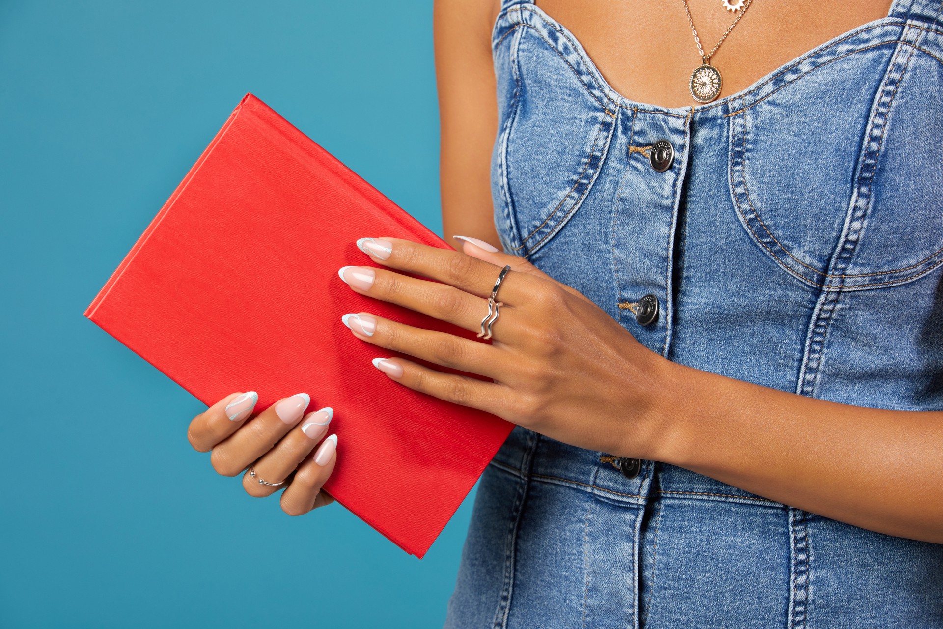 slide 5 of 5, KISS Voguish Fantasy Medium Almond Press-On Nails, Summertime, Green, 31 Ct., 31 pc