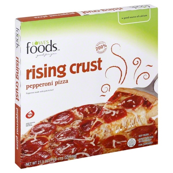 slide 1 of 1, Lowes Foods Pizza Rising Crust Pepperoni, 27.5 oz