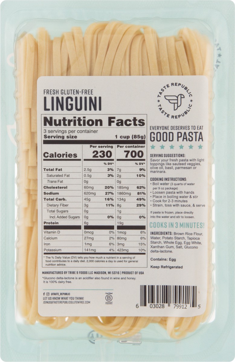 slide 5 of 9, Taste Republic Gluten-Free Linguini 9 oz, 9 oz