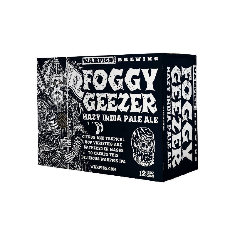 slide 2 of 3, War Pigs Brewing Foggy Geezer Hazy Ipa, 12 ct; 12 oz