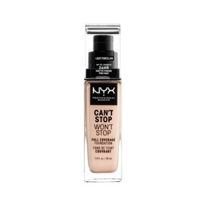 slide 1 of 1, Nyx Professional Makeup Can'T Stop Won'T Stop Full Coverage Foundation, Light Porcelain, 1 oz