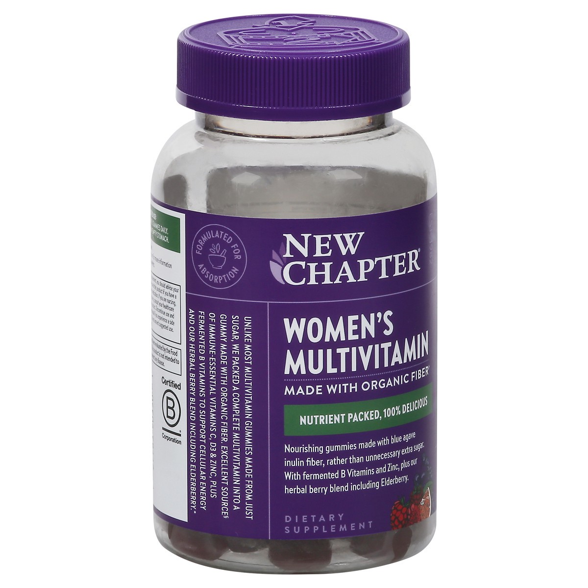 slide 2 of 9, New Chapter Women's Berry Citrus Multivitamin 75 Gummies, 1 ct