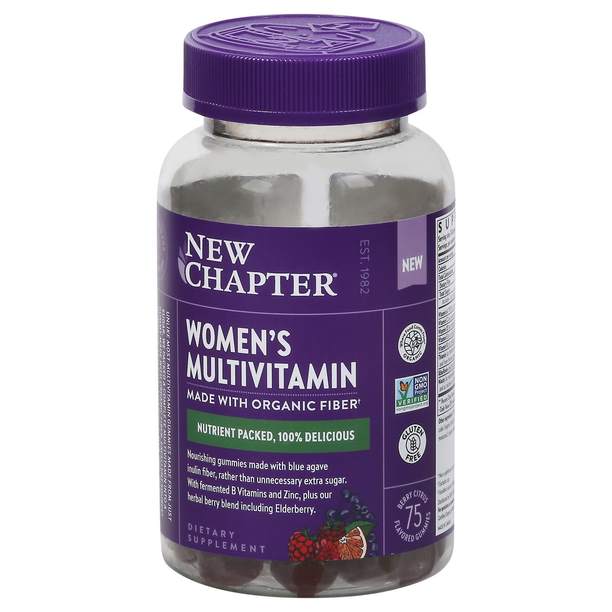 slide 7 of 9, New Chapter Women's Berry Citrus Multivitamin 75 Gummies, 1 ct