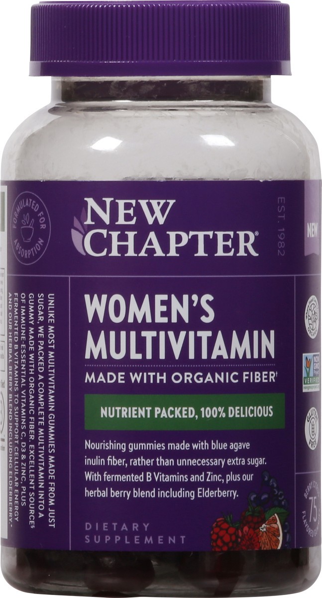slide 3 of 9, New Chapter Women's Berry Citrus Multivitamin 75 Gummies, 1 ct