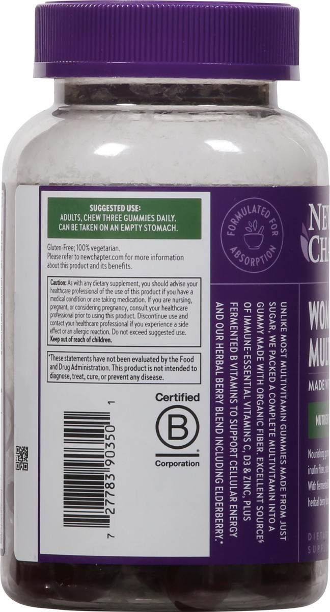 slide 9 of 9, New Chapter Women's Berry Citrus Multivitamin 75 Gummies, 1 ct