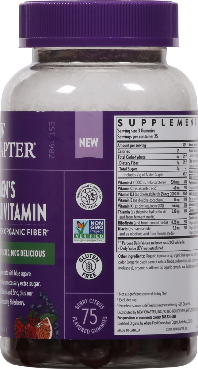slide 4 of 9, New Chapter Women's Berry Citrus Multivitamin 75 Gummies, 1 ct