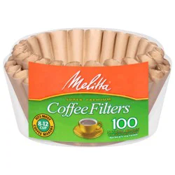 Melitta Natural Brown Basket Coffee Filter - 100 ct