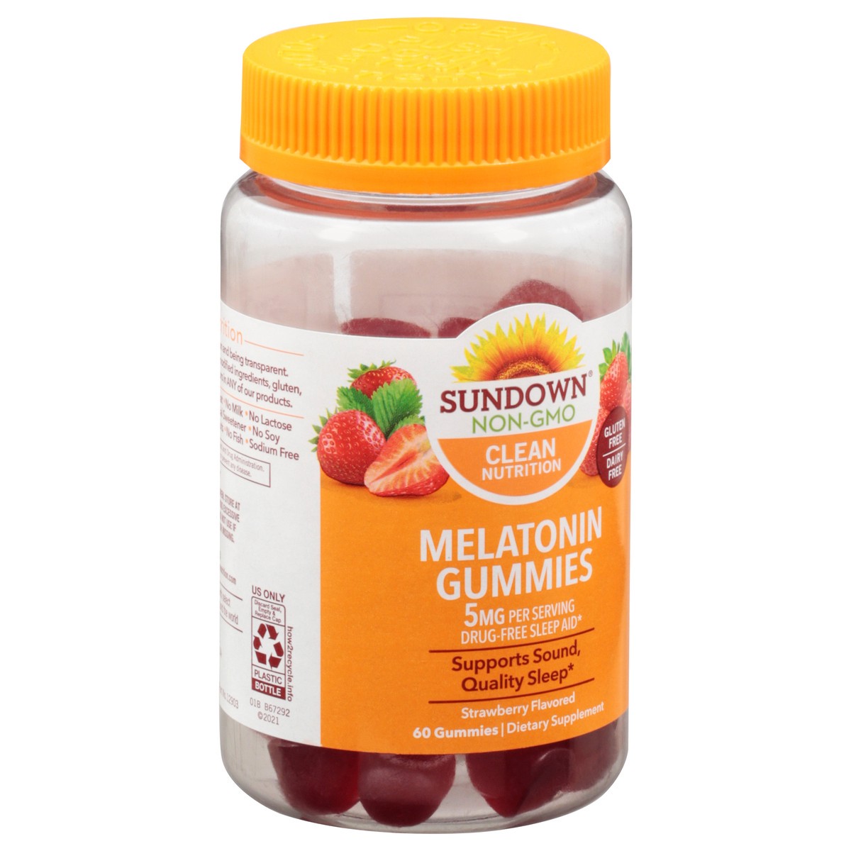 slide 2 of 9, Sundown Naturals Melatonin 5 Mg Strawberry Flavored Gummies, 60 ct