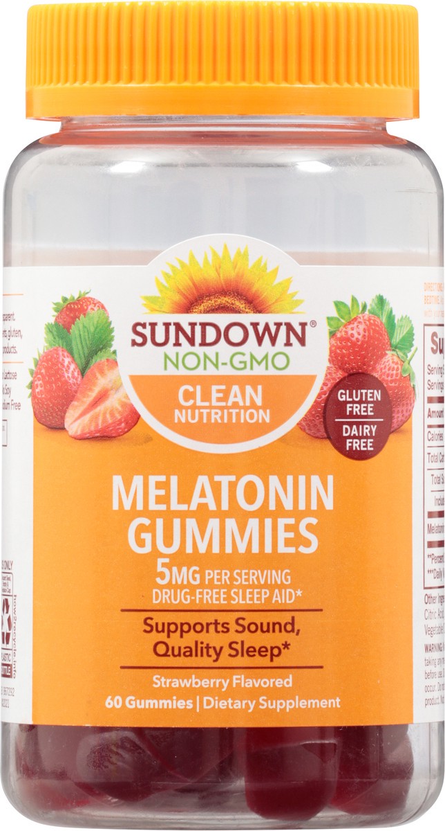slide 7 of 9, Sundown Naturals Melatonin 5 Mg Strawberry Flavored Gummies, 60 ct