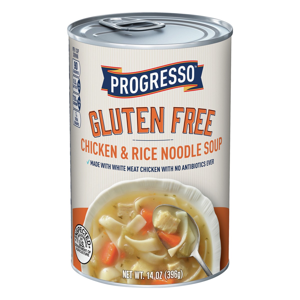 slide 1 of 12, Progresso Gluten Free Chicken & Rice Noodle Soup 14 oz, 14 oz