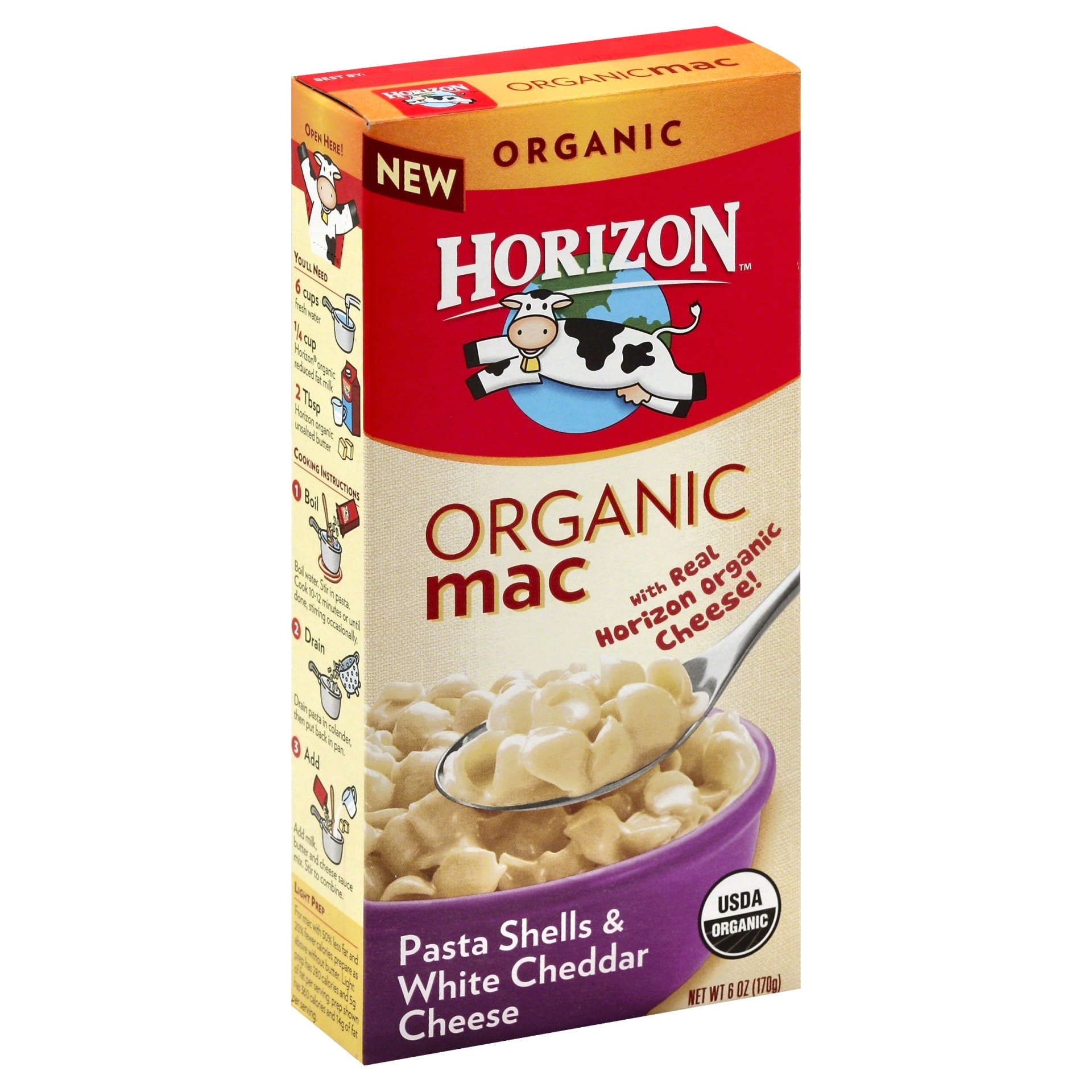 slide 1 of 4, Horizon Organic Shells & White Cheddar Cheese, 6 oz