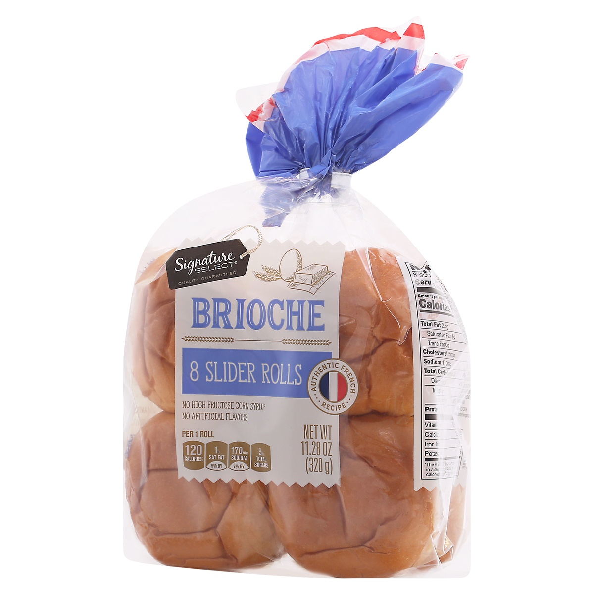 slide 5 of 9, Signature Select S Sel Brioche Slider Rolls, 8 ct