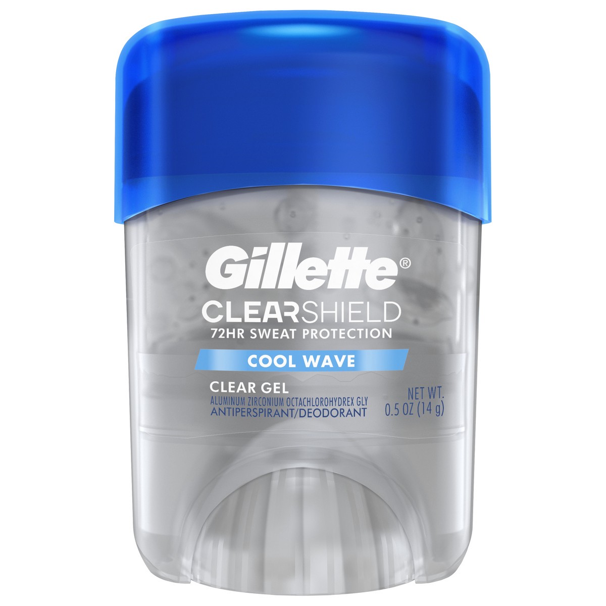 slide 1 of 3, Gillette Antiperspirant and Deodorant for Men, Clear Gel, Cool Wave, 0.5oz, 0.5 oz