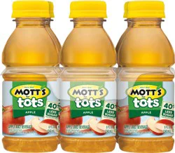 Mott's for Tots Apple Juice, 6 - 8 fl oz Bottles