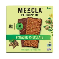 Mezcla Plant Based Pistachio Chocolate Protein Bars - 10g Protein - 5.6oz/4ct
