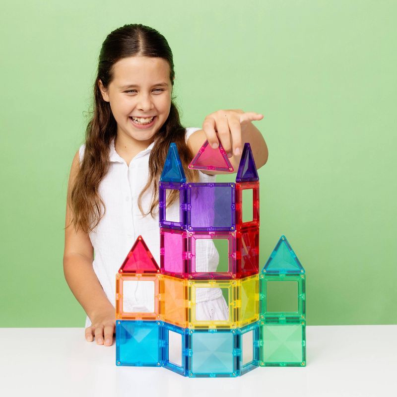 slide 2 of 11, CONNETIX Magnetic Tiles Bright Essentials Pack Building Blocks 24pc: Creative Educational Toy Set for Kids, 24 ct