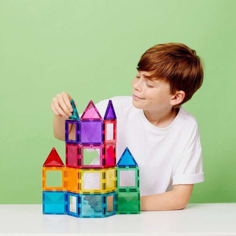 slide 3 of 11, CONNETIX Magnetic Tiles Bright Essentials Pack Building Blocks 24pc: Creative Educational Toy Set for Kids, 24 ct