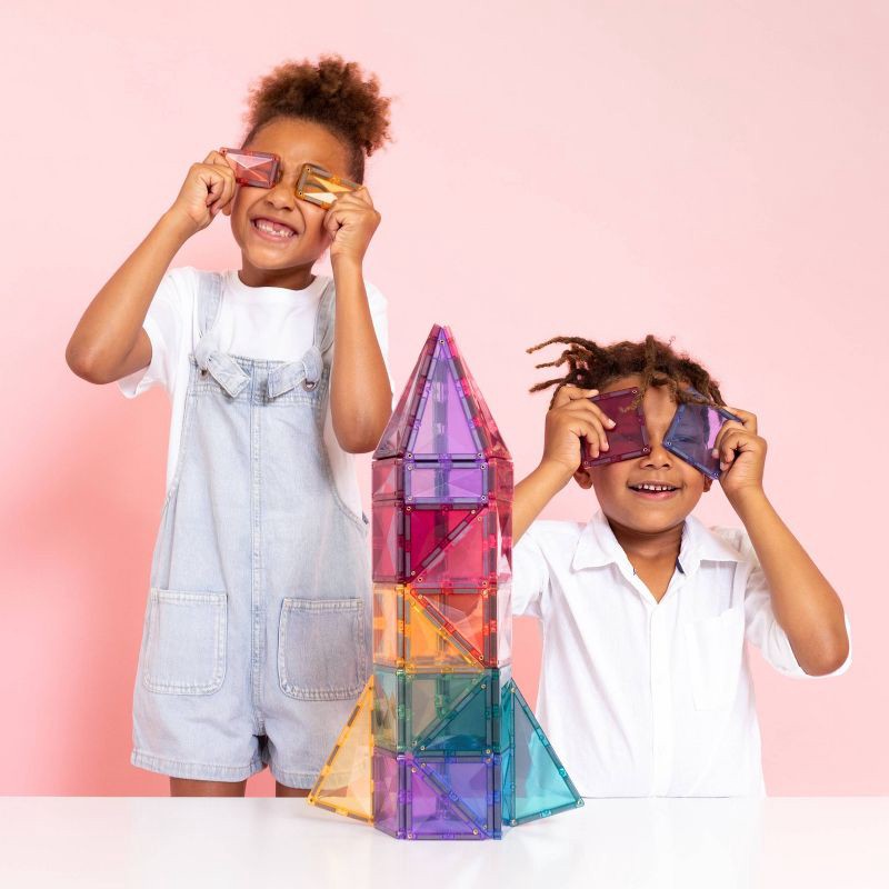 slide 3 of 11, CONNETIX Magnetic Tiles Pastel Classic Pack 56pc, 56 ct