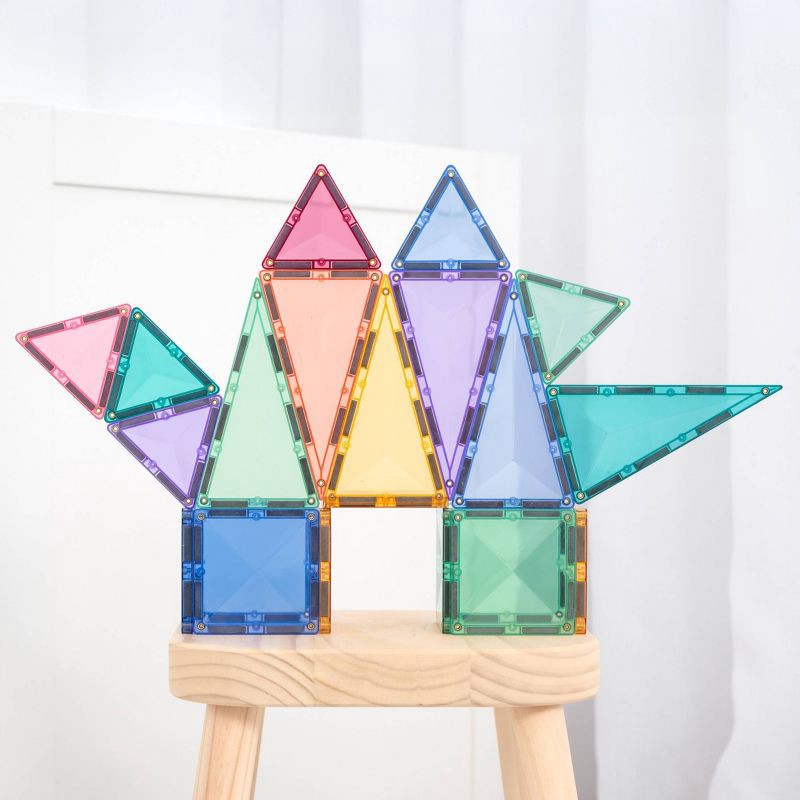 slide 7 of 11, CONNETIX Magnetic Tiles Pastel Classic Pack 56pc, 56 ct